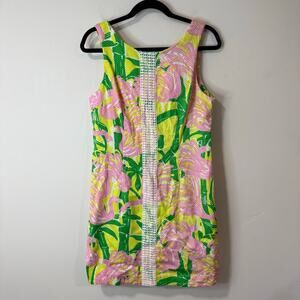 Lilly Pulitzer Target Women's‎ Dress Pink Flamingo Green Yellow 14